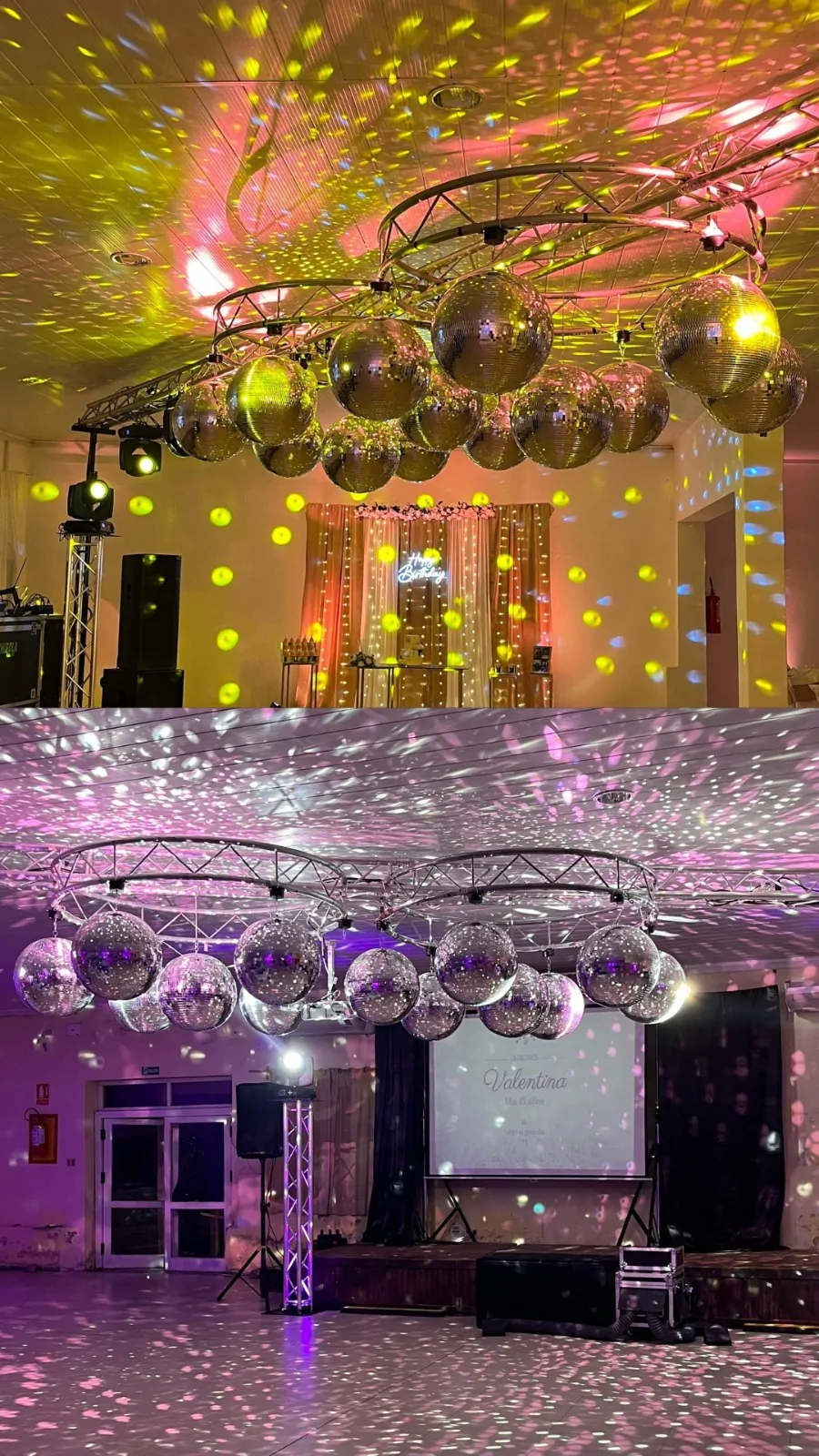 Montaje de aros espejados Chirola Disco
